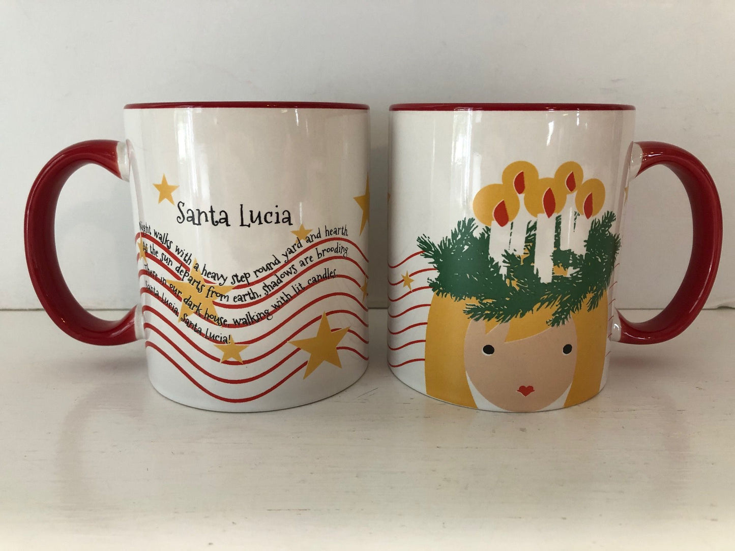 Large Ceramic Mug with Lucia