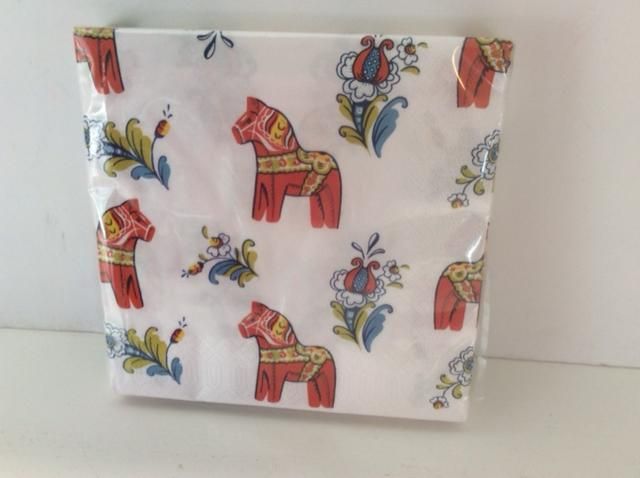 Dalas and Kurbits Designs on Luncheon Napkins