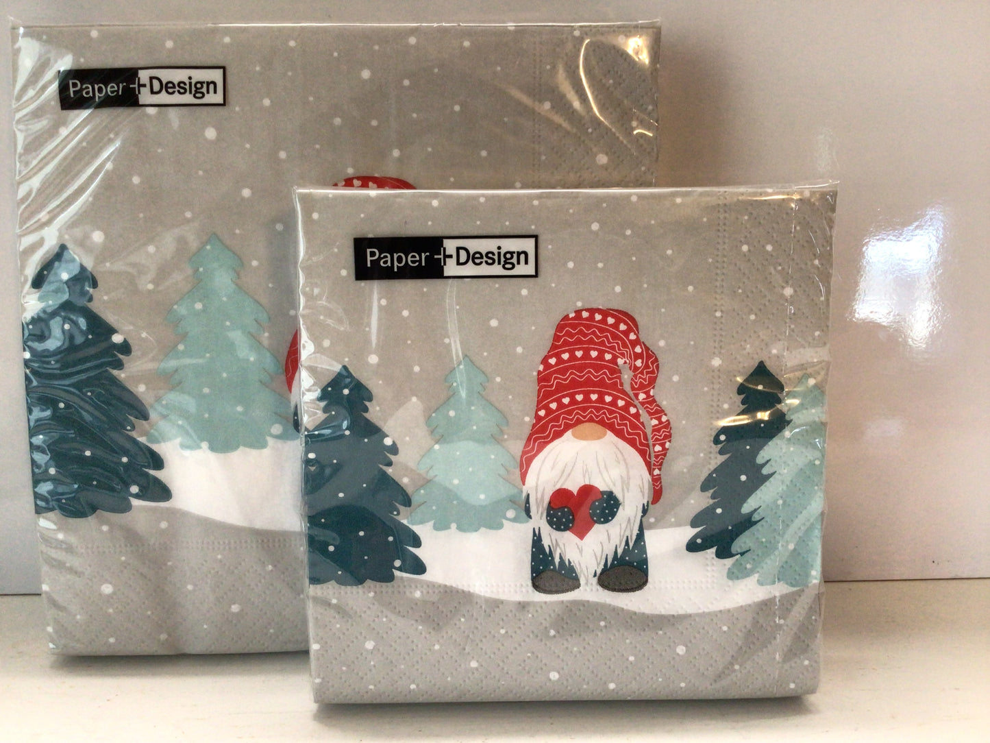 Paper Napkins With Christmas Scene