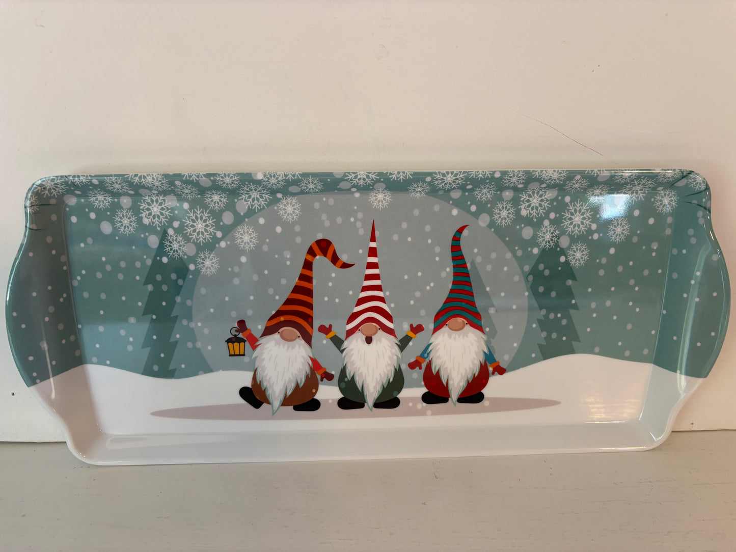 Three Nisse/Tomte/Tonttu on Serving Tray