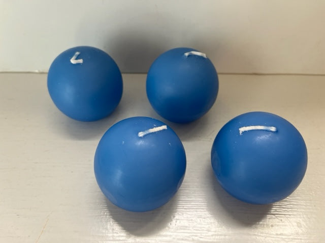 Blue Ball Candles From Denmark