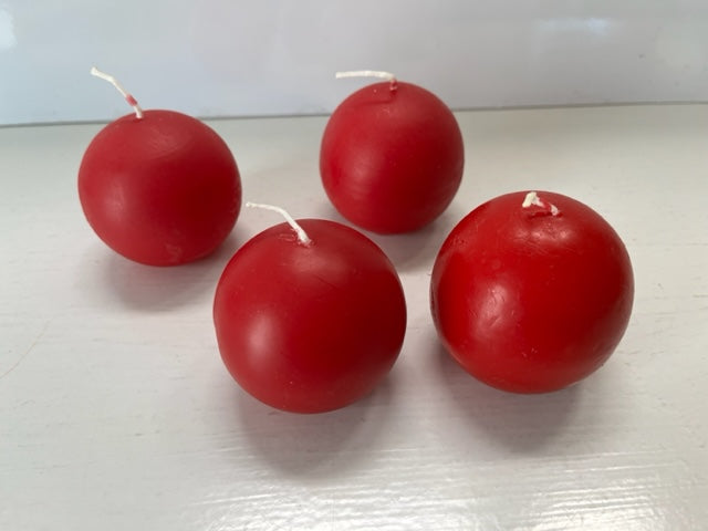 Red Ball Candles from Denmark