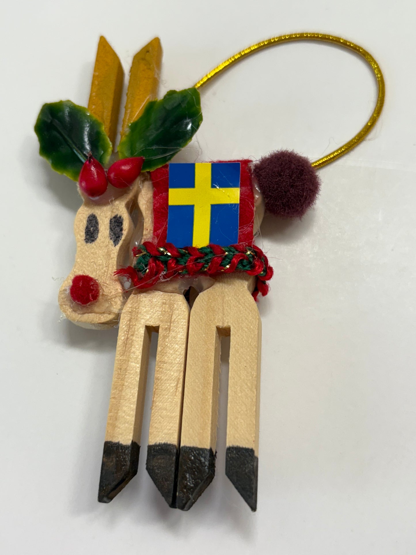 Reindeer with Swedish Flag For a Saddle
