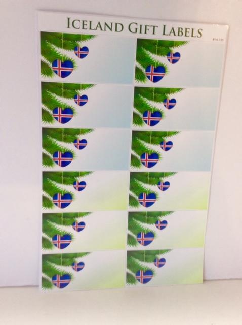 Stickers with Iceland Flag and Heart