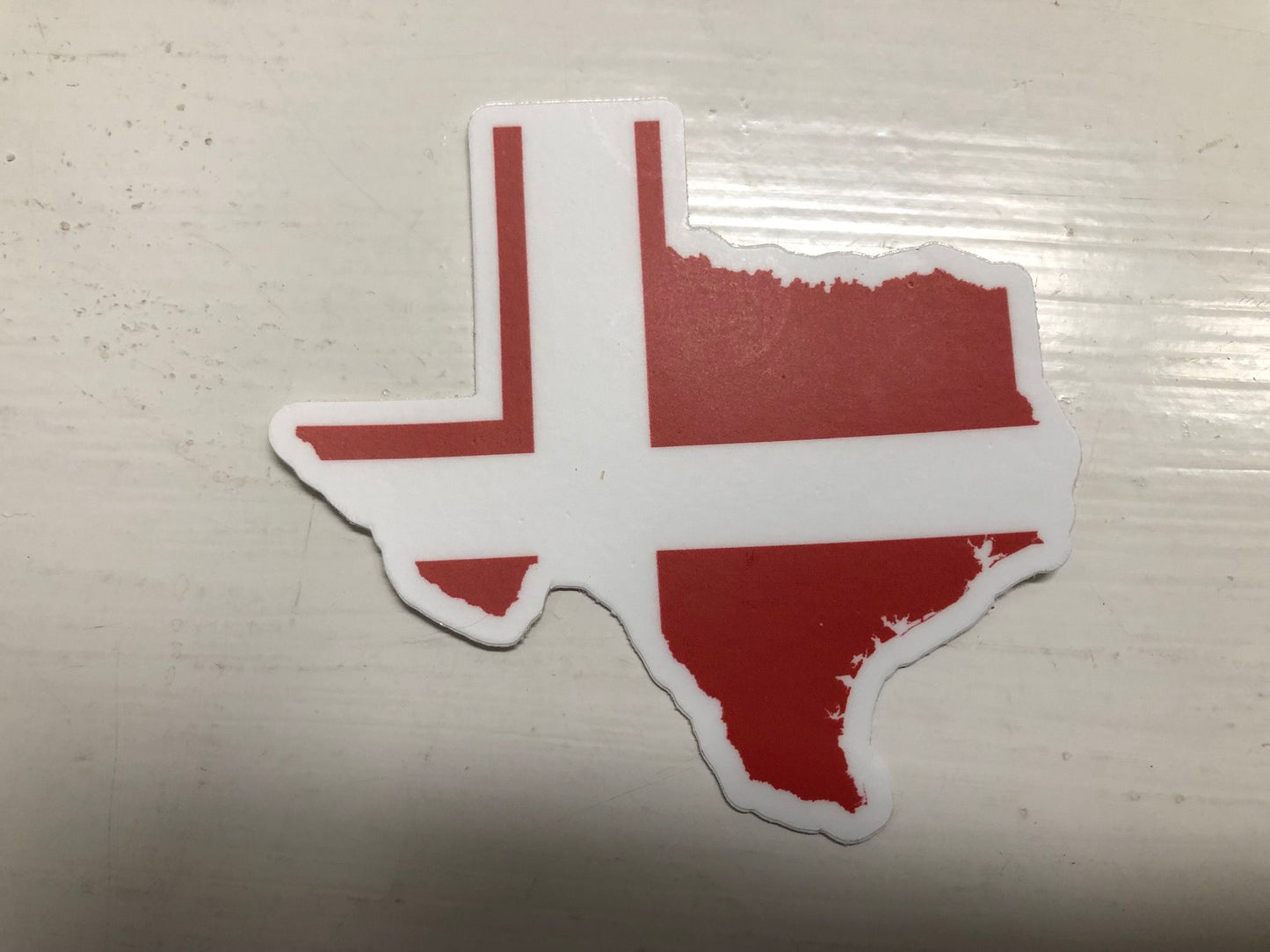 Texas and Danish Flag Decal