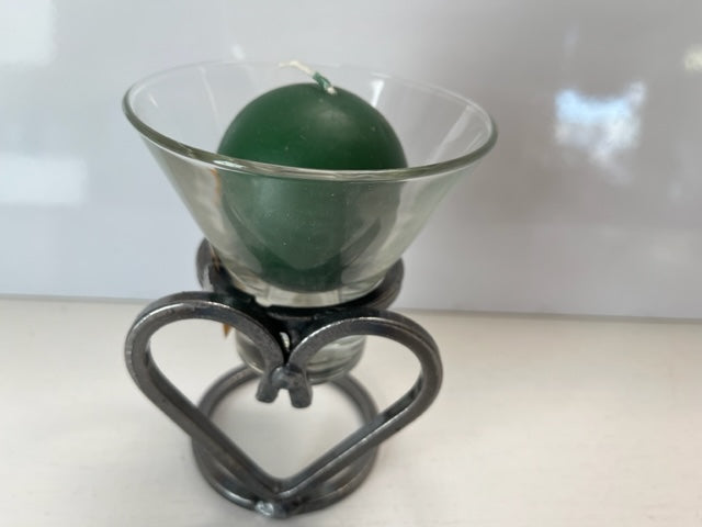 Single Heart Wrought Iron Candleholder