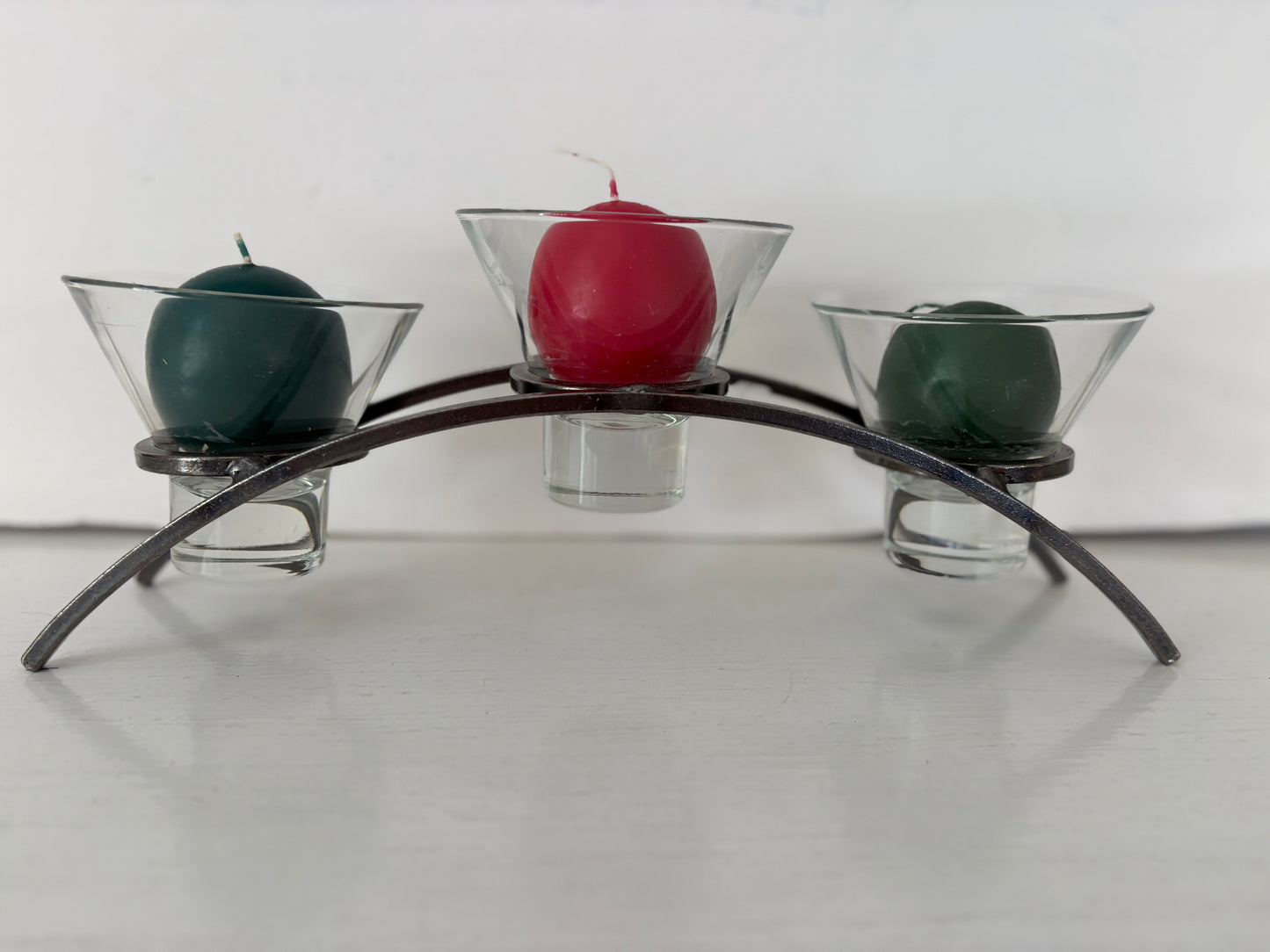 Danish Wrought Iron Candle Holder