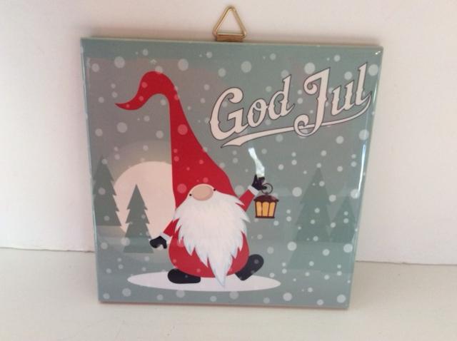 God Jul Nisse/Tomte/Tonttu Ceramic Tile