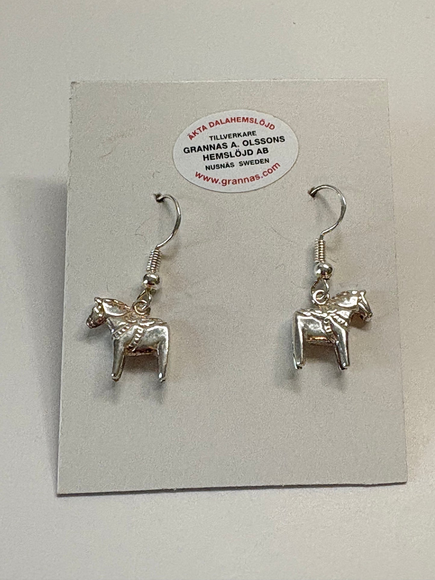Silver Dala Horse Earrings