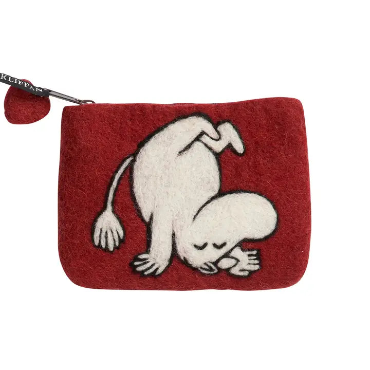Klippan Moomin Handmade Purse - Up & Down Deep Red