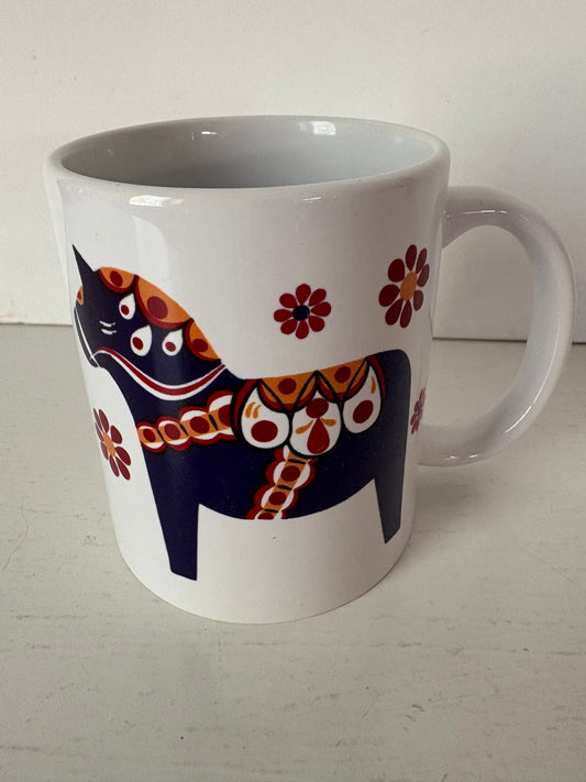 Blue Dala Horse Mug