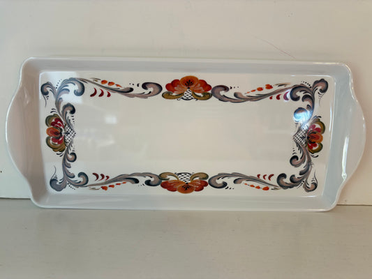 Serving Tray with Rosemaling