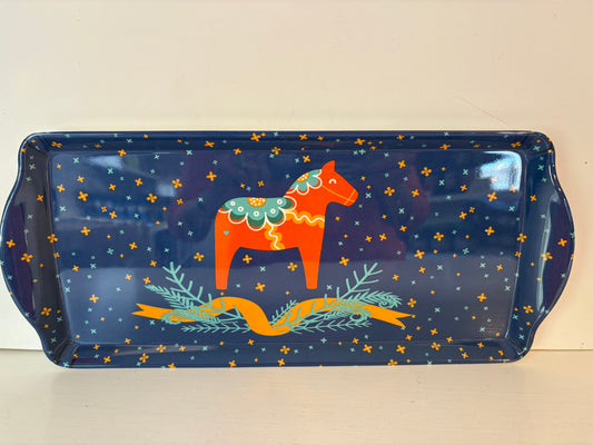 Serving Tray with Orange Dala