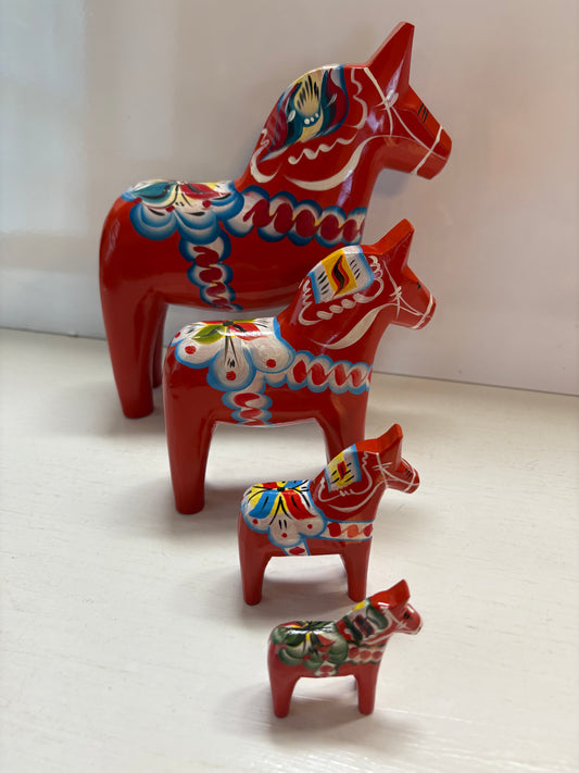 Standing Dala Horse in Red