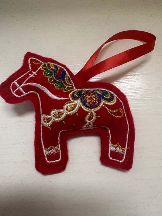 Red Dala Horse Ornament