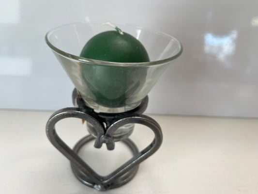 Single Heart Wrought Iron Candleholder