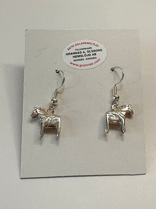 Silver Dala Horse Earrings