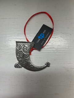 Norwegian Pewter Horn Ornament