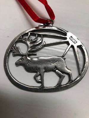 Norwegian Pewter Reindeer Ornament