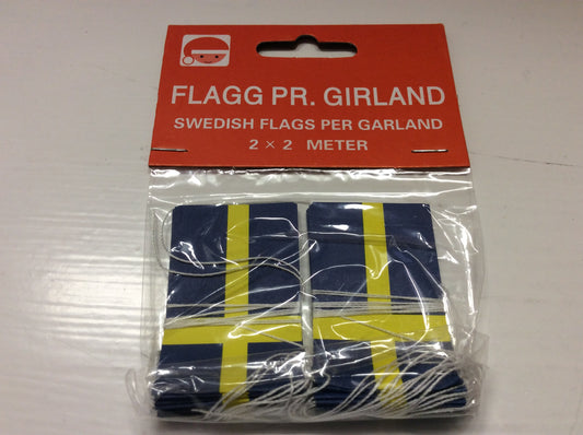 Garland with Swedish flags