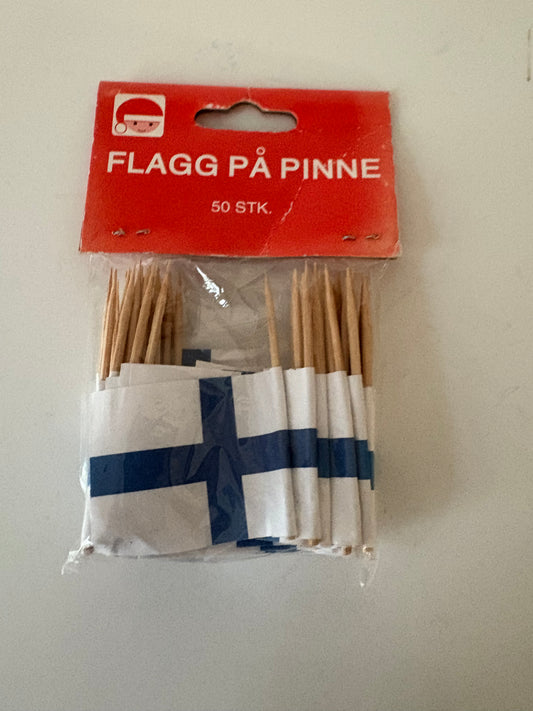 Finnish Flags on Toothpicks