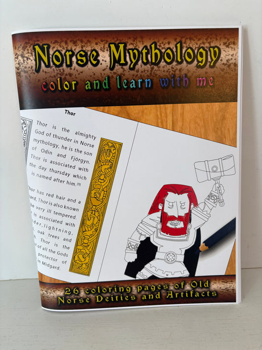 Norse Mythology Color and Learn