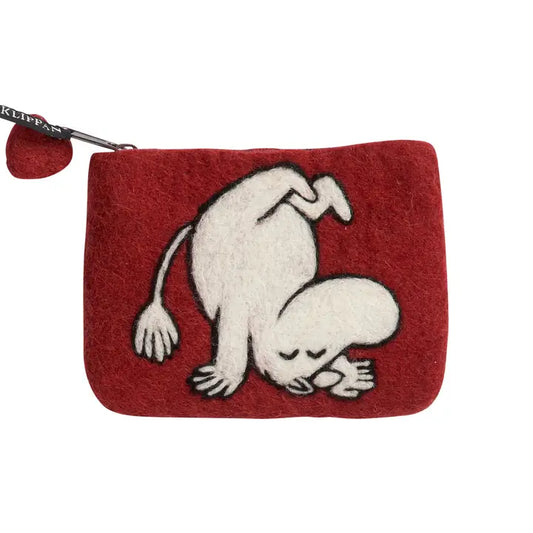Klippan Moomin Handmade Purse - Up & Down Deep Red